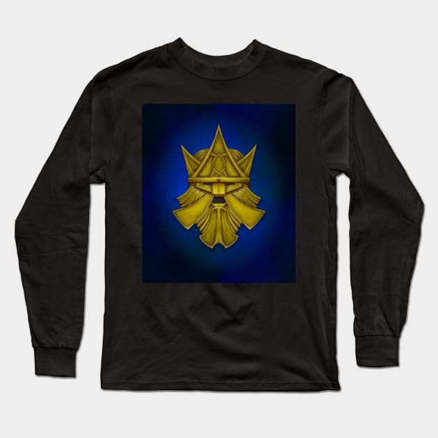 Dwarf Bronze Crown Helmet - version 2 Long Sleeve T-Shirt by SolarCross